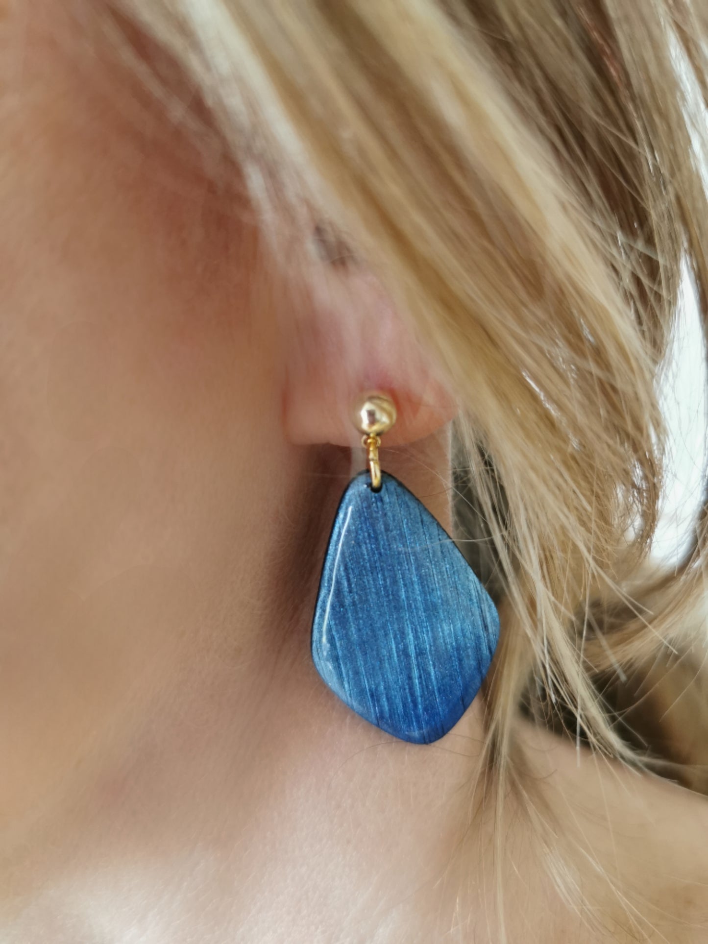 Boucle d'oreille Maggie bleu