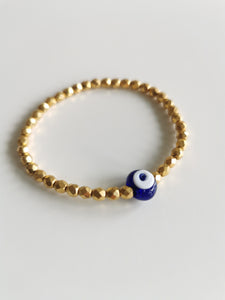 Bracelet crystal Eye Gold blue