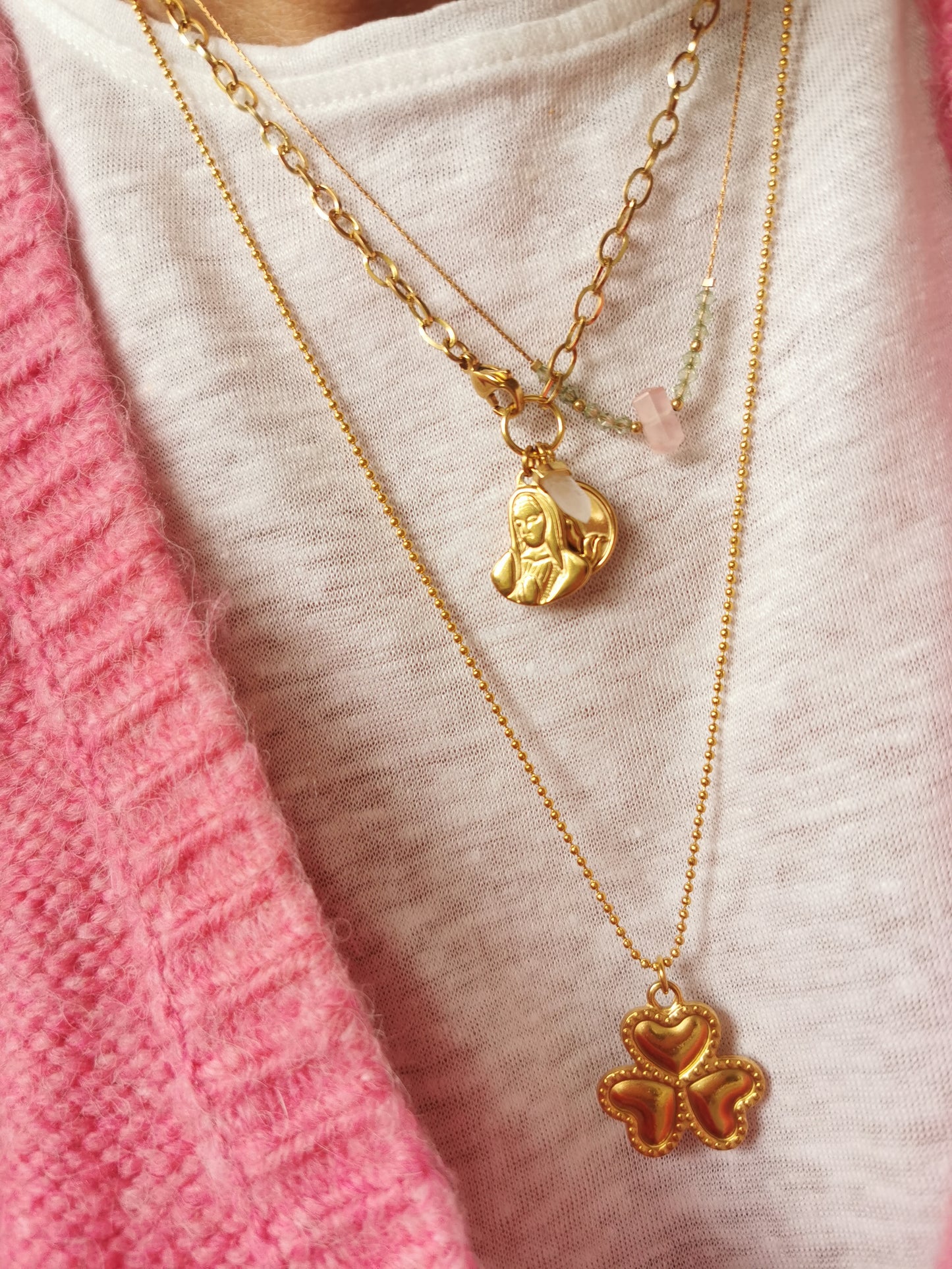 COLLIER COTY (14k GF QUARTZ ROSE)