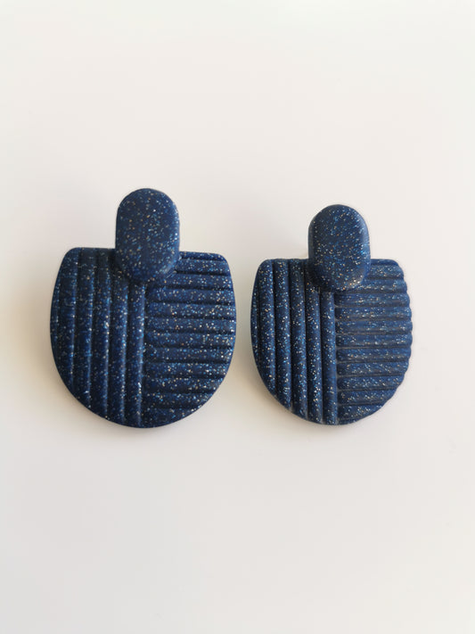 Boucle d'oreille Mavi bleu
