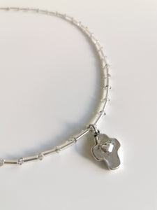 Necklace Crystal Beki Silver