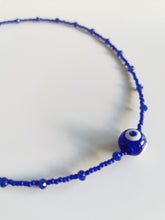 Load image into Gallery viewer, Necklace Crystal Eye blue