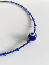 Load image into Gallery viewer, Necklace Crystal Eye blue