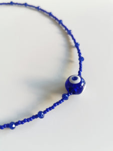 Necklace Crystal Eye blue