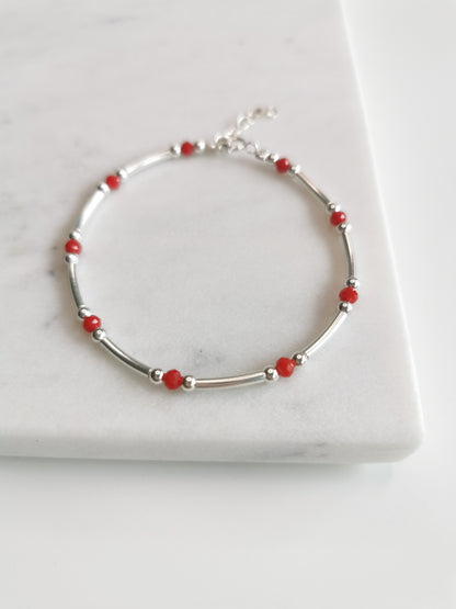 BRACELET CRISTAUX ROUGES