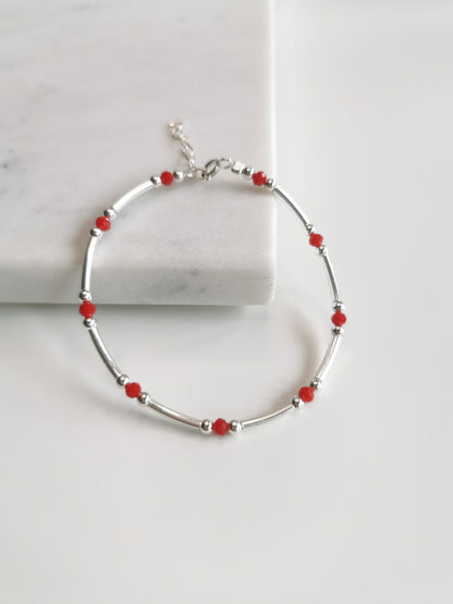 BRACELET CRISTAUX ROUGES