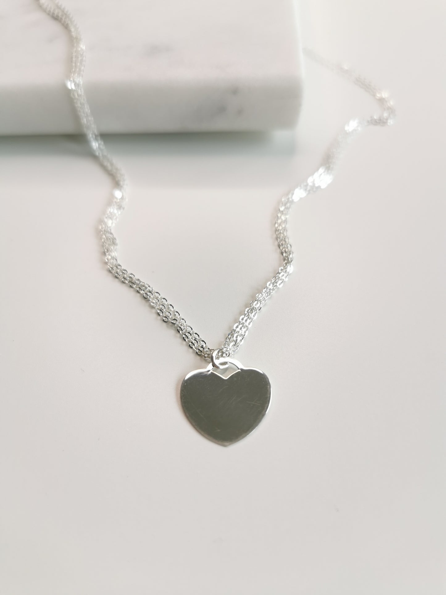 COLLIER TRIPLER CHAÎNE ET COEUR