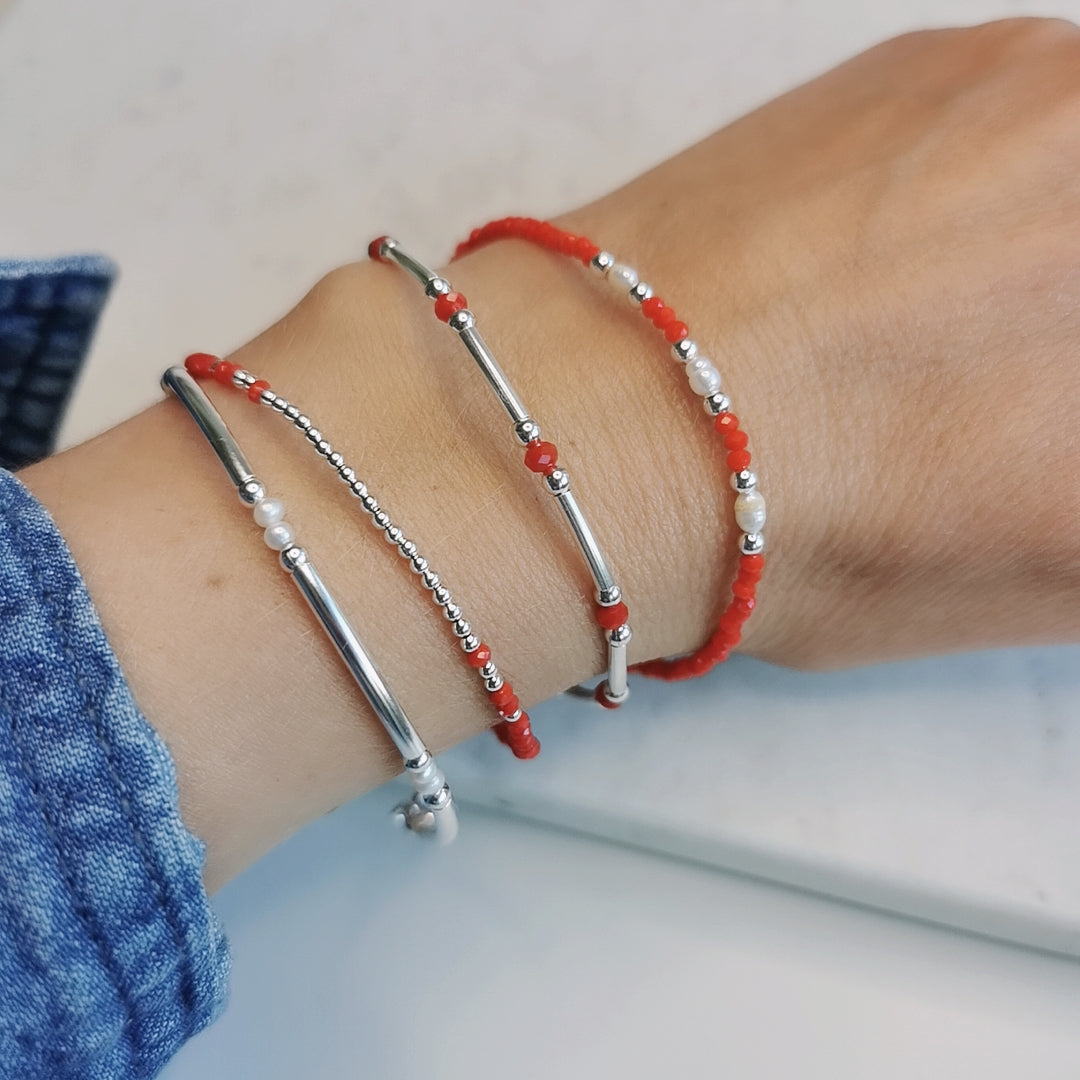 BRACELET CRISTAUX ROUGES