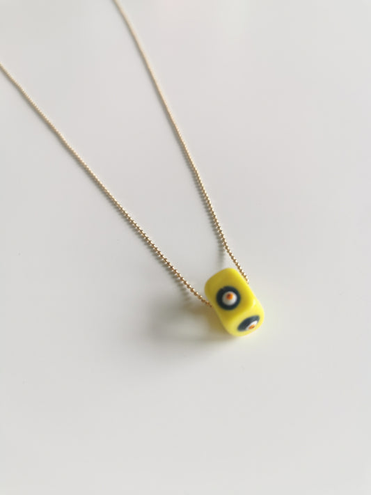 COLLIER MINI EYE JEUNE
