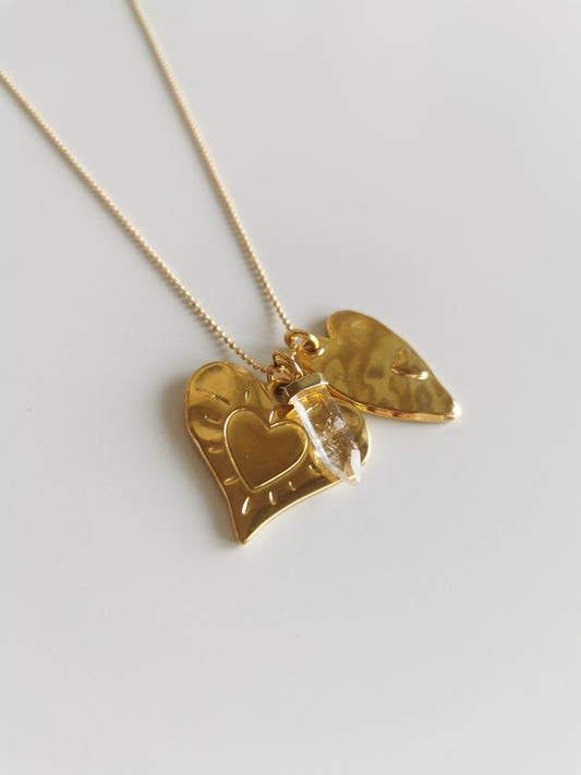 COLLIER HEARTS QUARTZ
