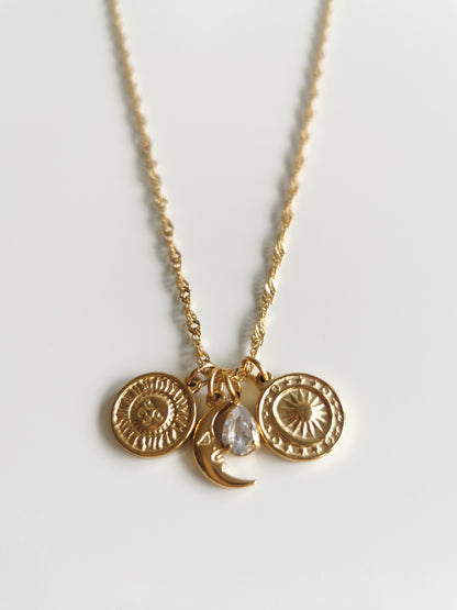 COLLIER LUNE & SOLEIL