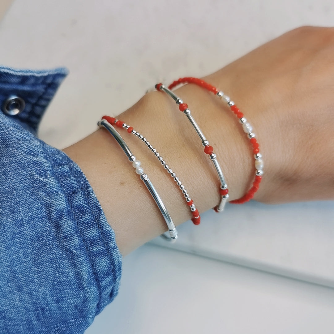 BRACELET CRISTAUX ROUGES