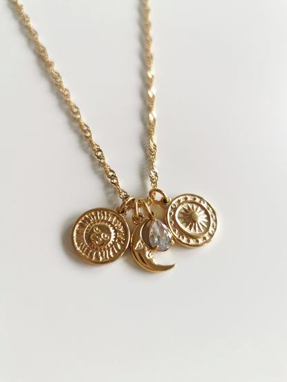 COLLIER LUNE & SOLEIL